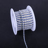 The Stardust Pearl Stream – Premium Silver Base Glass Rhinestone & ABS Pearl Cup Chain Trim