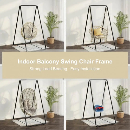 A-Frame Heavy-Duty Anti-Deformation Hammock Chair Stand | Metal Support Rack for Strong Load Bearing | Outdoor Swing Seat