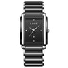 Women's Ceramic Square Bracelet Watch Rose Gold Quartz