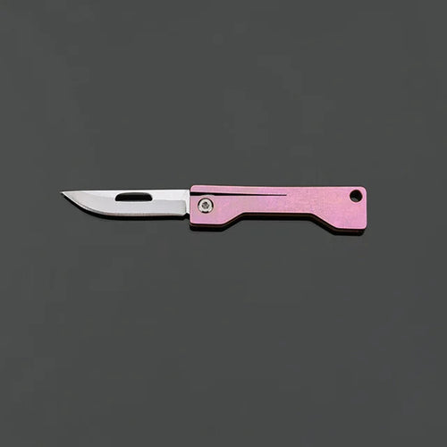 Titanium Alloy TC4 Mini Folding Knife EDC Portable Keychain Pendant Knife Express Unpacking Pocket Knife Gift EDC Tool