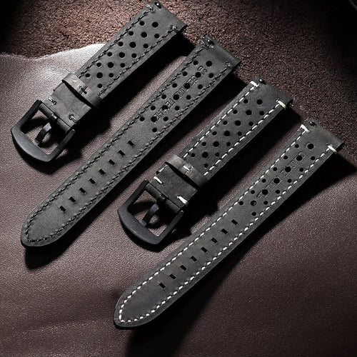 Polar Watch Band Quick Release Leather Strap Handmade Breathable Porous Cowhide