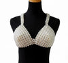 Handmade Pearl Bikini Bra Chain & Worn-Outside Body Jewelry