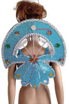 Sequined Butterfly-Style Costume Backpiece with Draped Chain