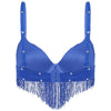 The Stardust Oasis Sirena – Sequined Tassel & Rhinestone Push-Up Belly Dance Bra Top