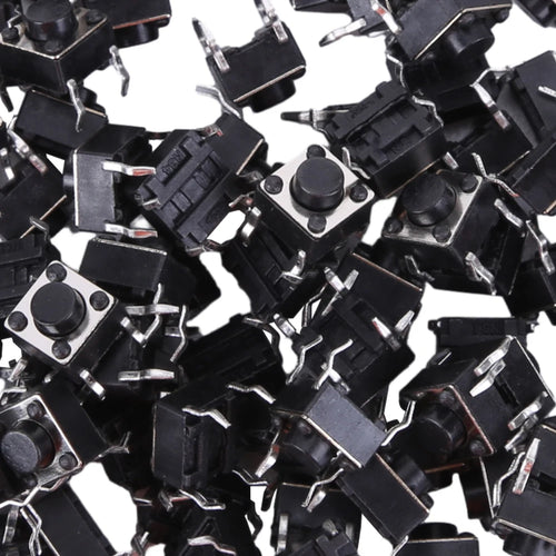 100PCS Tactile Push Button Vertical Micro Switch Touch Button 6X6X5mm Momentary Tactile Switch Button Electronic Components