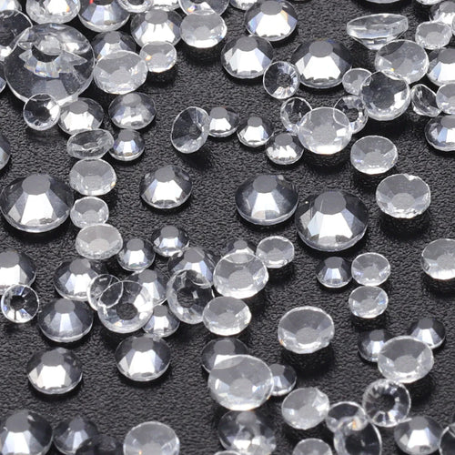 1440PCS SS3-SS20 Mix Size Non-Hotfix Glass FlatBack Rhinestones