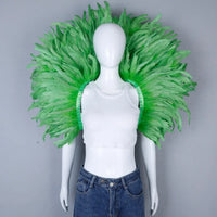 Festival Carnival Feather Shoulder Shawl