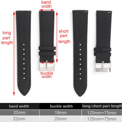Amazfit Sailcloth Nylon Watch Band with Quick Release - Sport Strap