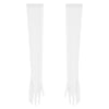 Rhinestone Latin Dance Dress, Mesh Tiered Tassel Bodysuit & Long Gloves Set