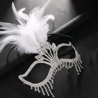 Carnival Feather Masquerade Jewelry Mask