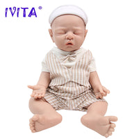 IVITA WB1528 43cm 2508g 100% Full Body Silicone Reborn Baby Doll Realistic Male Baby Toys with Clothes for Children Dolls Gift