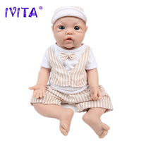 IVITA WB1526 43cm 2692g 100% Full Body Silicone Reborn Baby Doll  Realistic Boy Dolls Unpainted DIY Blank Baby Toys for Children