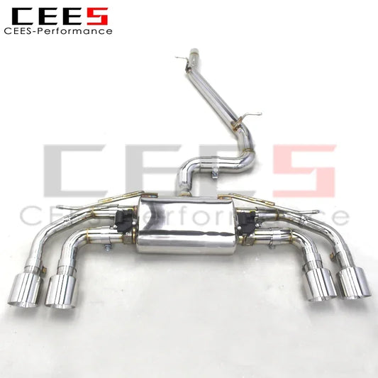 CEES SS304 Valve Exhaust Catback System For VW GOLF 7/MK7/R/7R 2.0T 2014-2020 Performance Racing Exhaust Pipe Muffler Auto Parts