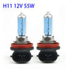 2Pcs H11 Halogen Headlight Car Light Hi/Lo Beam 6000K 12V 55W Super Bright Cool Blue Hyper White Bulb Fog Halogen Bulb