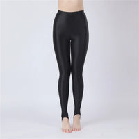 Thin Sheer Oil Glossy High-Stretch Pencil Pants Candy Color Yoga Leggings