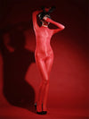 Oil Glossy High-Stretch Sheer Full-Length Bodysuit Thong Catsuit Jumpsuit