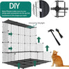 Cat Cage Indoor Catio DIY Cat Enclosures Metal Cat Playpen  Kennels Pet Crate with Extra Large Hammock