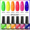 6Pcs/ Set Macaron Series Gel Nail Polish For Nails Glitter Nude Pink Blue Purple Hybrid Nail Art Gel Varnish Soak Off UV Gel Kit