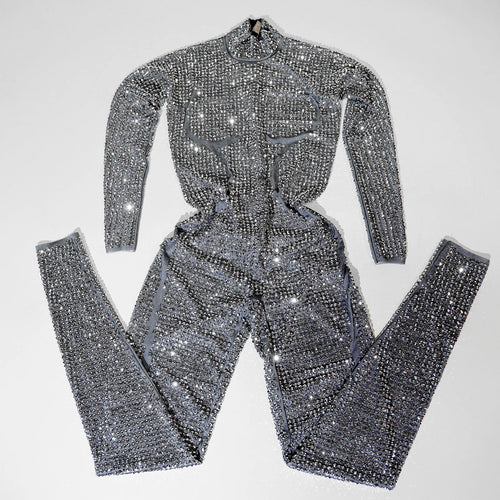 Sparkly Rhinestone Luxury Jumpsuit & Stage Performance Costume