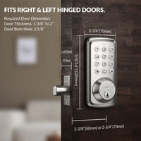 ZOMOSS Smart Keypad Door Lock,Digital Code Keyless Entry With Anti-Peeking Password, Auto Lock, And Easy Installation