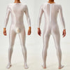 Candy Color Oil Glossy Full-Body Shaping Bodysuit Satin Smooth Leotard