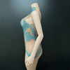 Geometric Rhinestone Sleeveless Stage Bodysuit