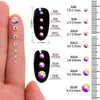 SS6-SS30 Mocha Shimmer White Glass Flatback Non-hotfix Rhinestones