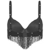 The Stardust Oasis Sirena – Sequined Tassel & Rhinestone Push-Up Belly Dance Bra Top