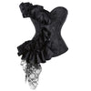 Victorian Ruffle Floral Lace Overbust Corset Bustier Body Shaper Top