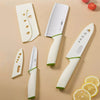 3PCS Kitchen Knife Stainless Steel Sharp Vegetable and Meat Slicing Knife 5.3 inch Japanese Santoku Knife PP Handle Fruit Knife