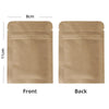 Zip Lock Mylar Packaging Bags with Tear Notch,Multi Sizes Smell Proof Kraft Paper Bags,Heat Sealing Ziplock Pouches,Eco-friendly