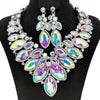Rhinestone Drop Necklace & Earring Set