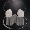 Dazzling Crystal Tassel Chest Chain & Dance Belly Bra Jewelry