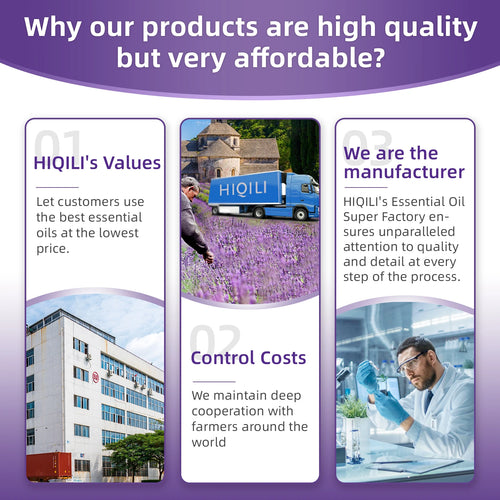 HIQILI 100ML True Lavender Essential Oils for Diffuser Humidifier Massage Aromatherapy Pure Natural Aroma Oil for Candle Making