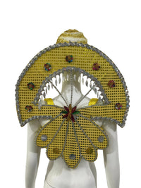 Sequined Butterfly-Style Costume Backpiece with Draped Chain