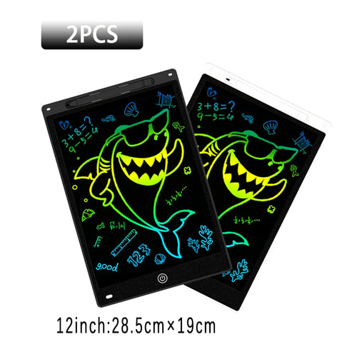 2 pieces of 12 inch LCD writing board, drawing board, children's graffiti drawing board, handwriting blackboard, children's toy