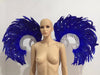 Showgirl Feather Wing Backpiece with Rhinestone Scroll Frames