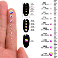 SS6-SS30 Mocha Opal Coral Reef Flatback Glass Non-Hotfix Rhinestones