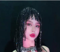 Luxury Crystal Tassel Bikini & Wig Performance Set – Premium Showgirl Stage Costume for GoGo Dancers, Nightclub DJs & Rave Outfits