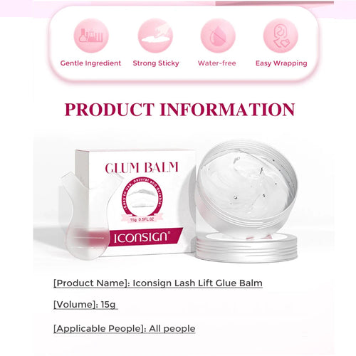 ICONSIGN Lash Glue Balm For Lash Lifting Fast Fixing Shape Eyelash Brow Lashes Lift Waterproof Wax Beauty Makeup Tools