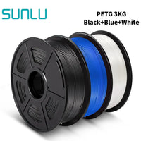 SUNLU PETG 3D Filament 1KG 3 Rolls 1.75mm +/-0.02MM 3D Printing Filament Neatly Wound Filament Vacuum Packing Fast Shipping EzBuyCo