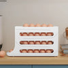 AMOBOX  Eggs Holder For Fridge,4 Tiers Auto Rolling Fridge Egg Organizer,Space-Saving Egg Dispenser Holder,Holds 30 Eggs,Kitchen