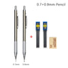 0.3 0.5 0.7 0.9 1.3 2.0mm Mechanical Pencil Set Full Metal Art Drawing Painting Automatic Pencil with Leads Office School Supply