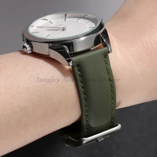 Polar Quick Release Watch Bands - Canvas Leather Strap, Unisex