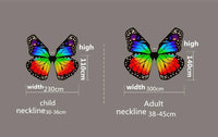Vibrant Butterfly Belly Dance Wings with Telescopic Sticks Set