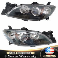 Headlight Car Assembly For 2004 2005 2006 2007 2008 2009 Mazda 3 Sedan Right Passenger Side/ Left Driver Side/ Pair