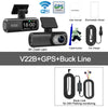 UHD 4K Dash Cam Dual Lens Driving Recorder Car DVR 1080P Rear Lens Camera Built-In WiFi GPS 24-Hour Parking Monitoring Black Box