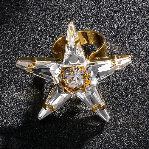 Rhinestone Star Fashion Finger Rings