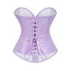 Victorian Floral Jacquard Overbust Corset Front Busk Lace-Up Bustier Top
