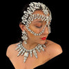 Rhinestone Masquerade Crystal Face Chain Mask